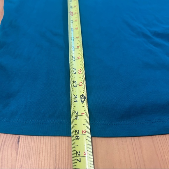 Talbots The Talbots Tee V-Neck Long Sleeve Woman Petite 2XP Green Pima Cotton - Picture 7 of 8